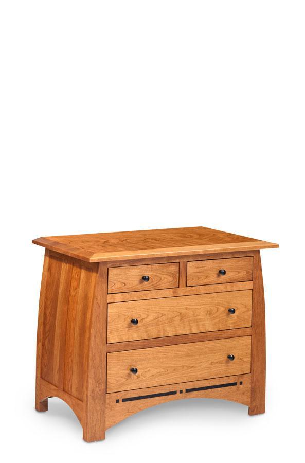 Aspen Short Chest with Inlay Bedroom Simply Amish Smooth Cherry 