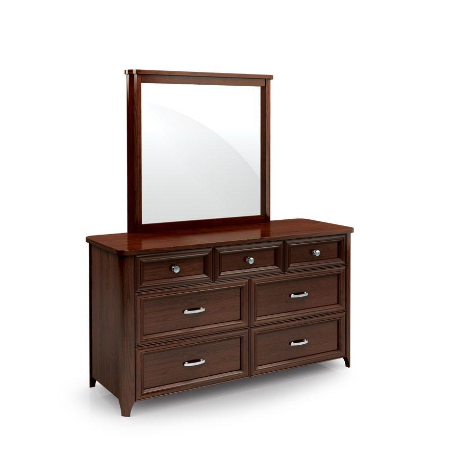 Belvedere Dresser Mirror Off Catalog Simply Amish 60 inch w Smooth Cherry 
