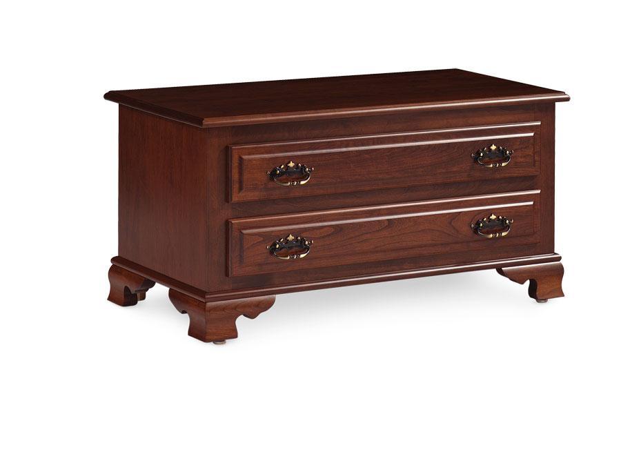 Classic Blanket Chest with False Fronts Off Catalog Simply Amish Smooth Cherry 