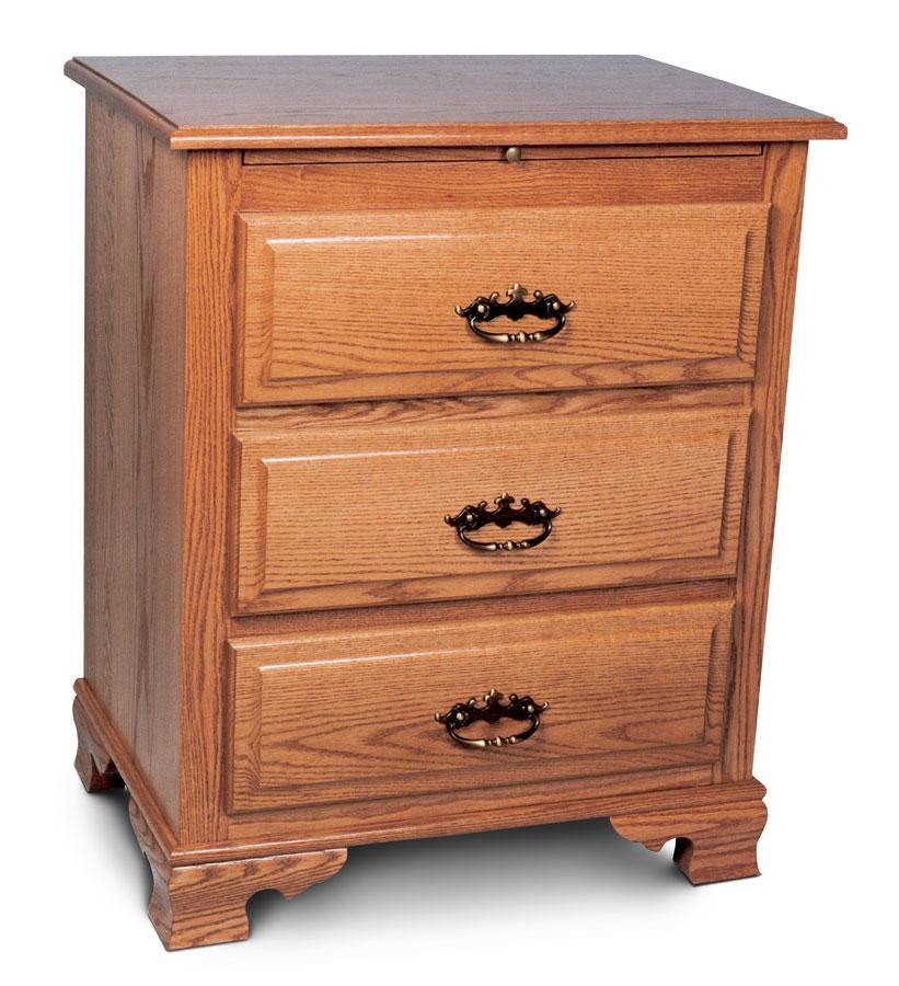 Classic Deluxe Nightstand with Drawers Off Catalog Simply Amish Smooth Cherry 