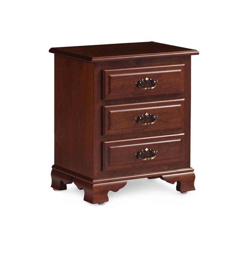 Classic Nightstand with Drawers Off Catalog Simply Amish Smooth Cherry 