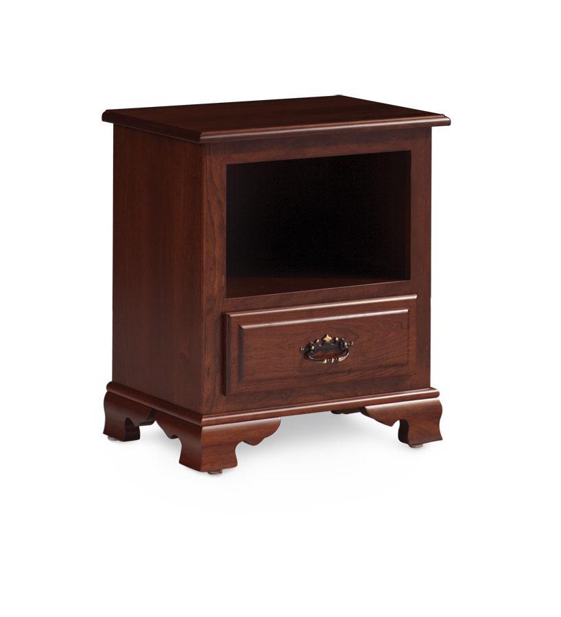 Classic Nightstand with Opening Off Catalog Simply Amish Smooth Cherry 