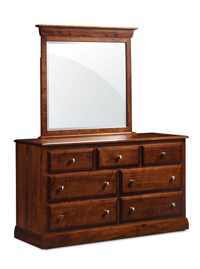 Colburn Dresser Mirror Off Catalog Simply Amish 41 inch w Smooth Cherry 