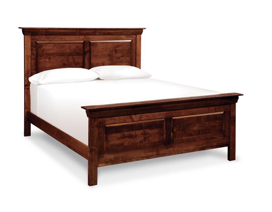 Colburn Panel Bed Off Catalog Simply Amish California King Complete Bed Frame with Footboard Smooth Cherry
