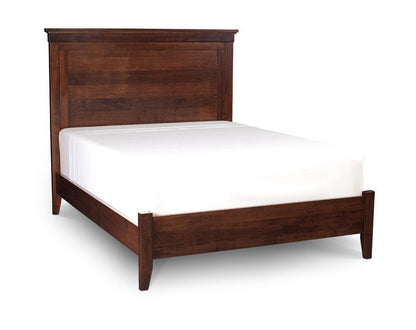 Crawford Single Panel Bed Bedroom Simply Amish California King Complete Bed Frame with Footboard Smooth Cherry