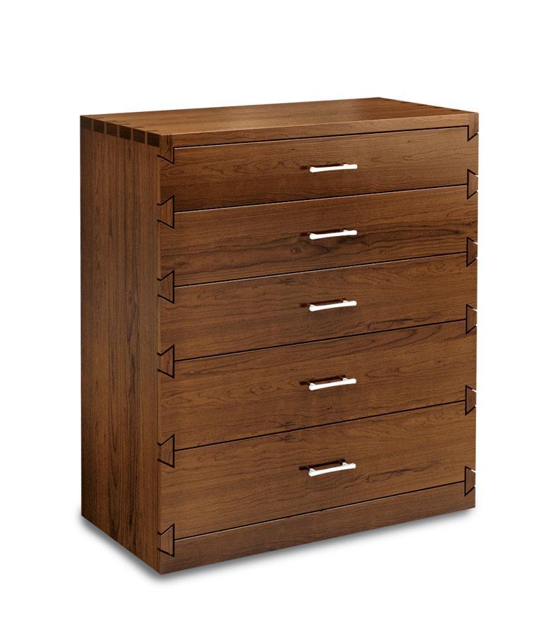 Dovetail 5-Drawer Chest Off Catalog Simply Amish Smooth Cherry 