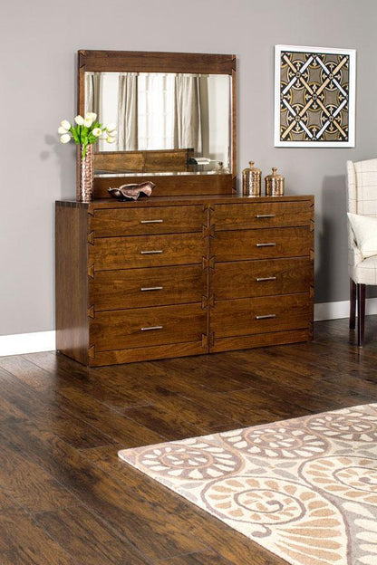 Dovetail 8-Drawer Dresser Off Catalog Simply Amish 60 inch w Smooth Cherry 