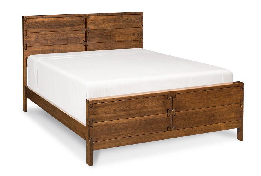 Dovetail Bed Off Catalog Simply Amish California King Complete Bed Frame with Footboard Smooth Cherry