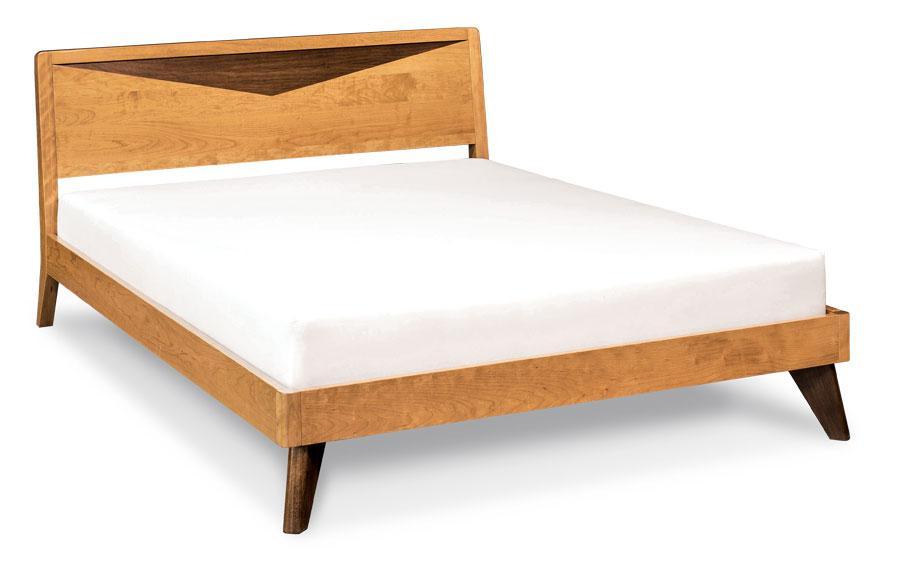 Elroy Panel Bed Bedroom Simply Amish California King Complete Bed Frame with Footboard Smooth Cherry