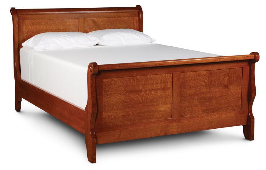 Empire Sleigh Bed Bedroom Simply Amish California King Headboard Only Smooth Cherry