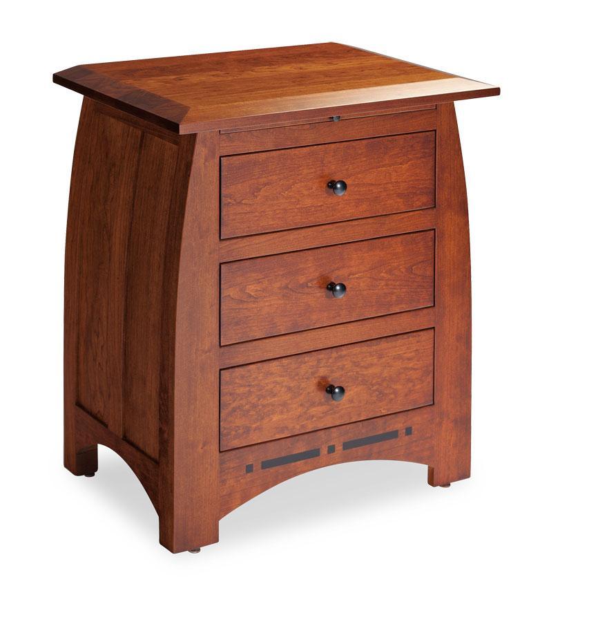 Express Ship Aspen Nightstand with Drawers Bedroom Simply Amish