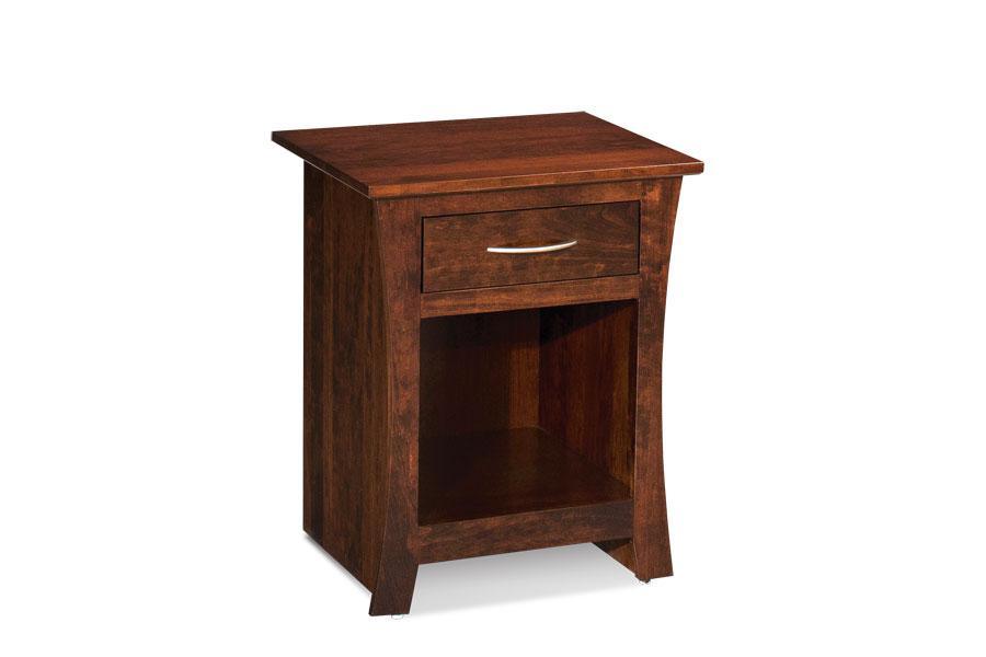Express Ship Garrett Nightstand with Opening on Bottom Bedroom Simply Amish 
