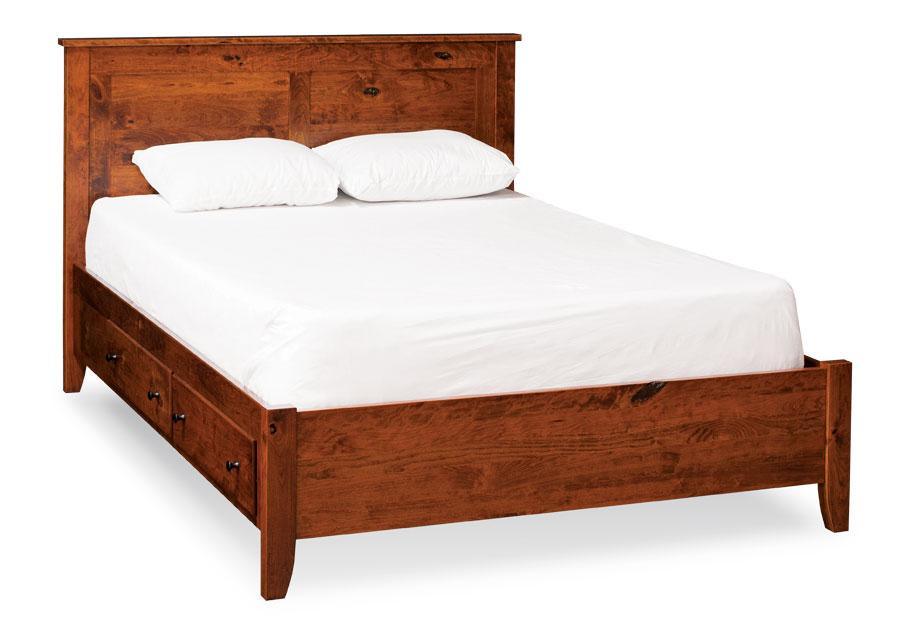 Express Ship Shenandoah Bed with Under-Bed Storage Bedroom Simply Amish King 