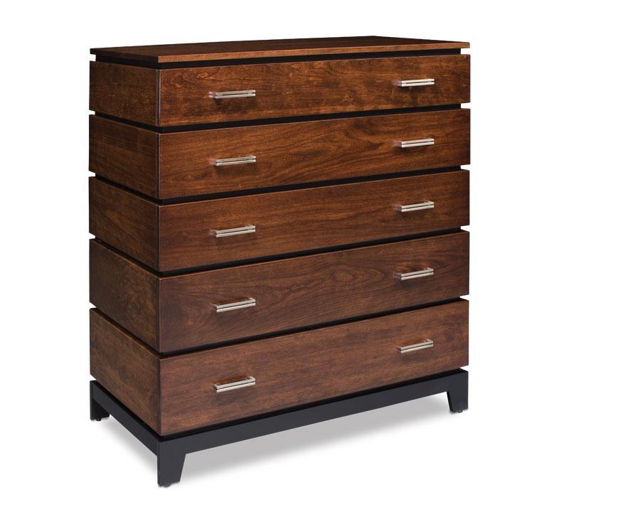 Frisco 5-Drawer Chest Bedroom Simply Amish Smooth Cherry 