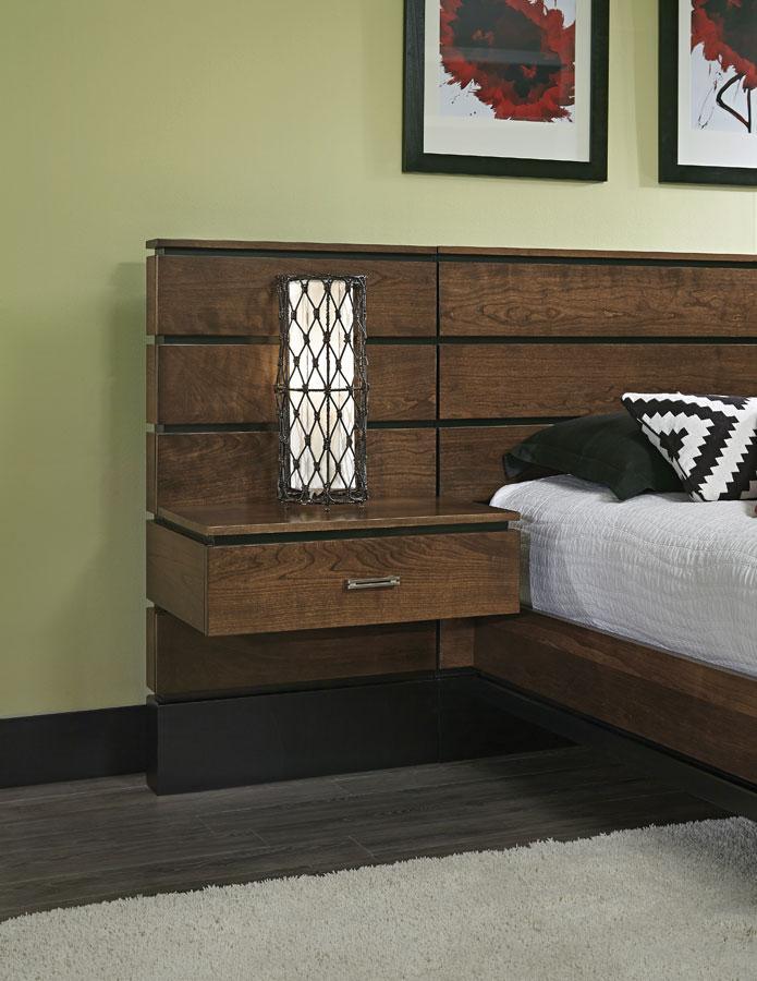 Frisco Integrated Panel Bed Bedroom Simply Amish 
