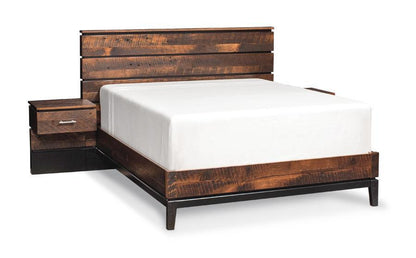 Frisco Integrated Panel Bed with no upper panel Off Catalog Simply Amish California King Smooth Cherry 