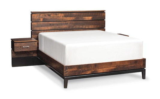 Frisco Integrated Panel Bed with no upper panel Off Catalog Simply Amish California King Smooth Cherry