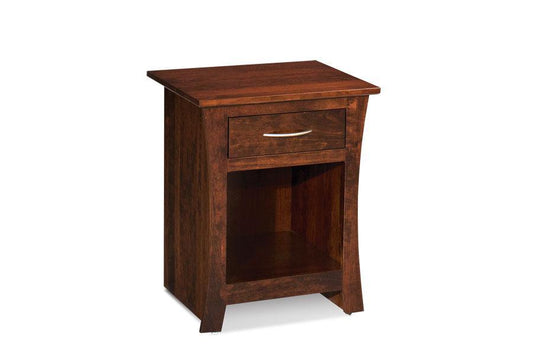 Garrett Nightstand with Opening on Bottom Off Catalog Simply Amish Smooth Cherry