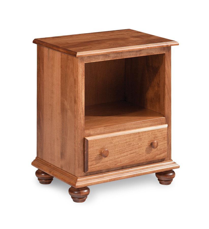 Georgia Nightstand with Opening Off Catalog Simply Amish Smooth Cherry 