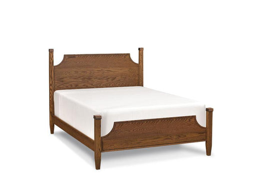 Hamptons Curved Panel Bed Off Catalog Simply Amish California King Complete Bed Frame with Footboard Smooth Cherry