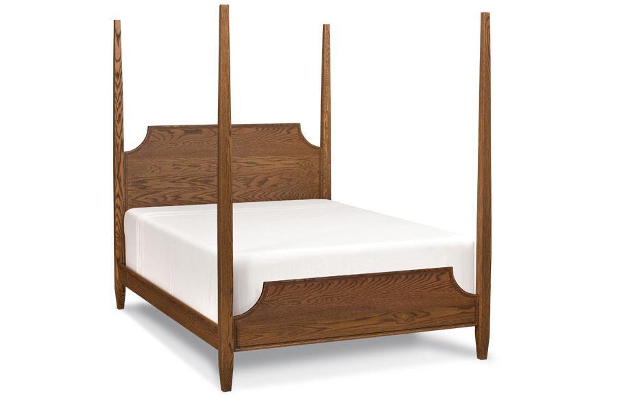 Hamptons Curved Pencil Post Bed Off Catalog Simply Amish California King Complete Bed Frame with Footboard Smooth Cherry