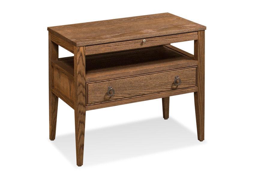 Hamptons Nightstand with Open Cubby Bedroom Simply Amish Smooth Cherry 
