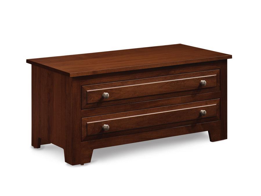 Homestead Blanket Chest with False Fronts Off Catalog Simply Amish Smooth Cherry 