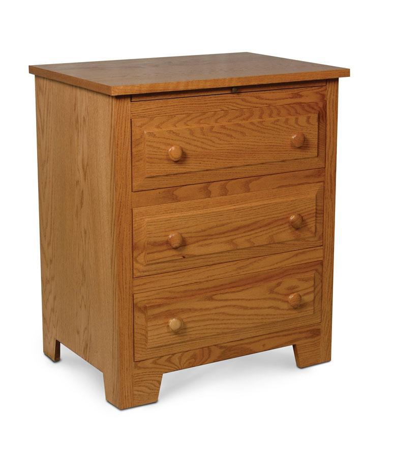 Homestead Deluxe Nightstand with Drawers Off Catalog Simply Amish Smooth Cherry 