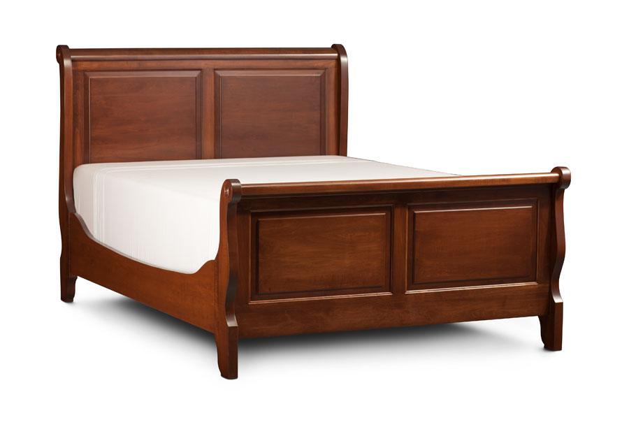 Homestead Sleigh Bed Off Catalog Simply Amish California King Complete Bed Frame with Footboard Smooth Cherry
