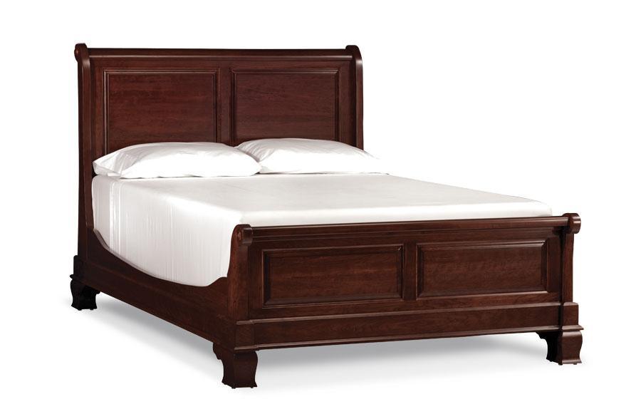 Imperial Sleigh Bed Off Catalog Simply Amish California King Complete Bed Frame with Footboard Smooth Cherry