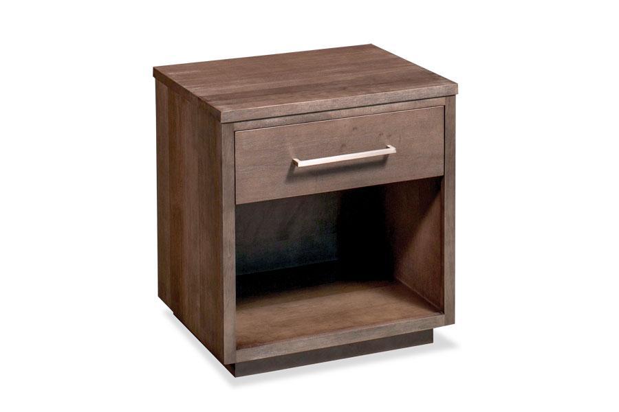 Ironwood Nightstand with Opening Bedroom Simply Amish Smooth Cherry 