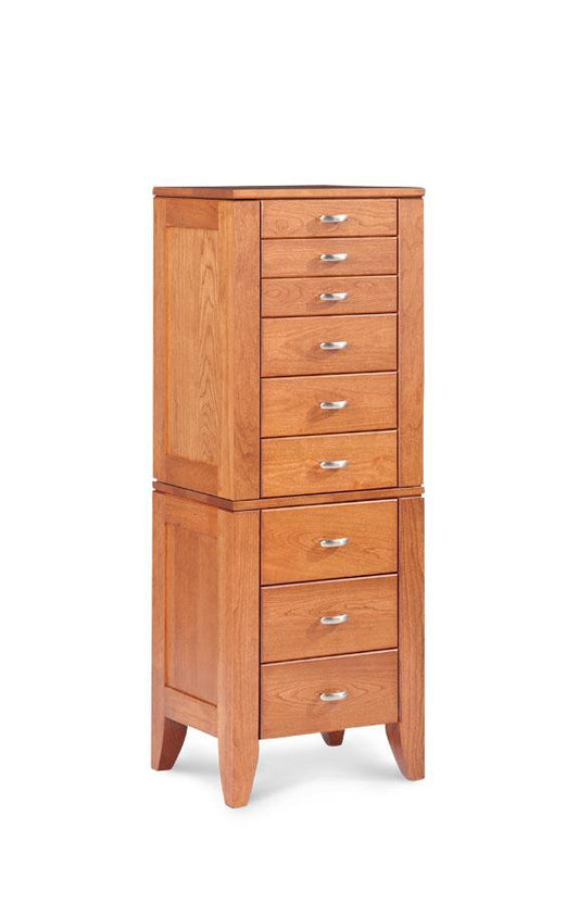 Justine Jewelry Armoire Bedroom Simply Amish Smooth Cherry 