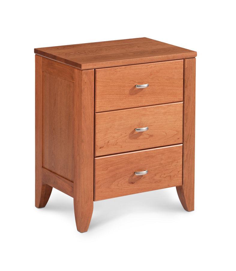 Justine Nightstand with Drawers Bedroom Simply Amish Smooth Cherry 