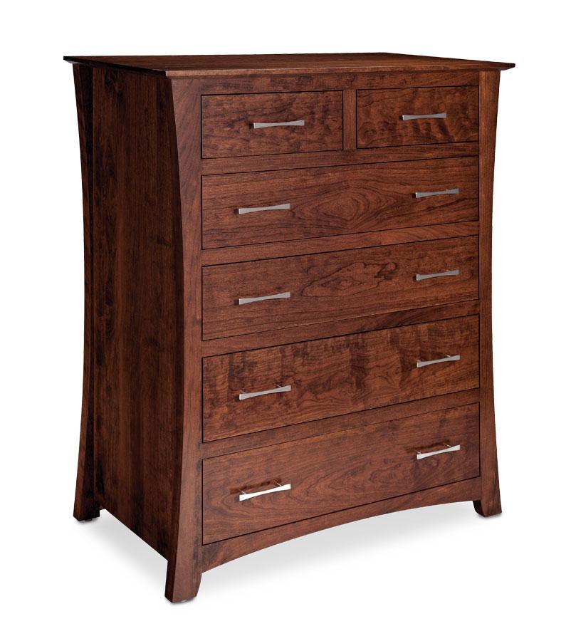 Loft 6-Drawer Chest Bedroom Simply Amish Smooth Cherry 