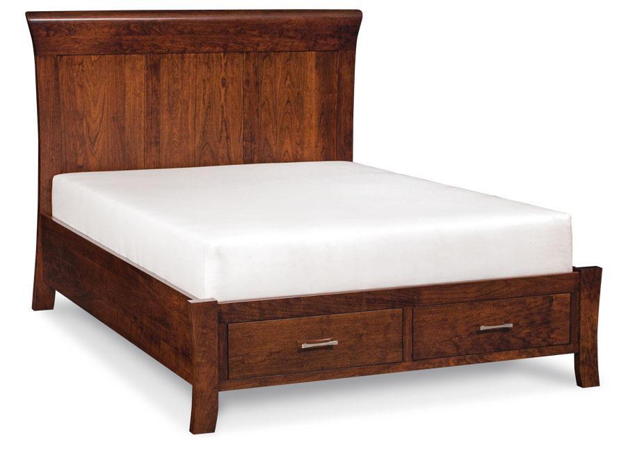 Loft II Panel Bed with Footboard Storage Bedroom Simply Amish 