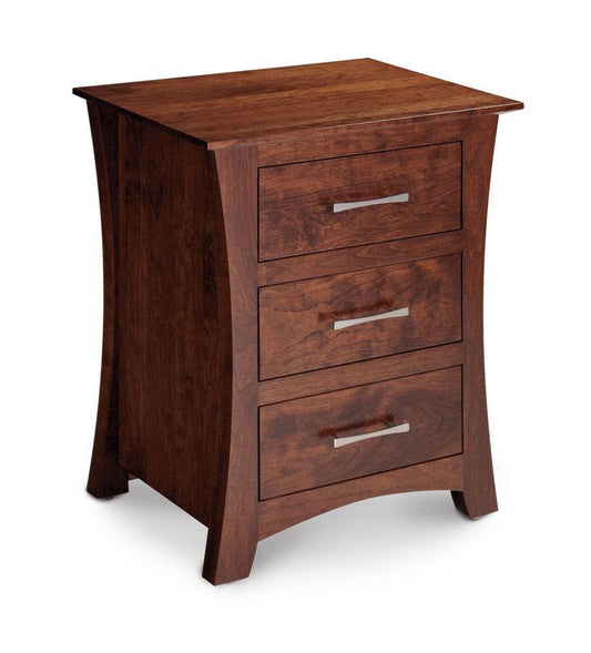 Loft Nightstand with Drawers Bedroom Simply Amish Smooth Cherry 