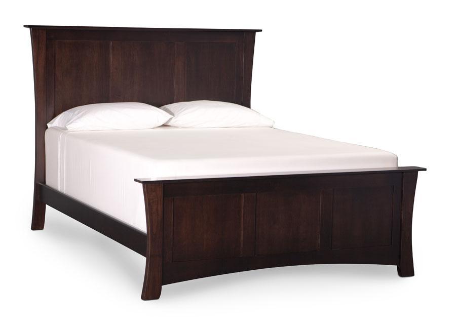 Loft Panel Bed Off Catalog Simply Amish California King Complete Bed Frame with Footboard Smooth Cherry