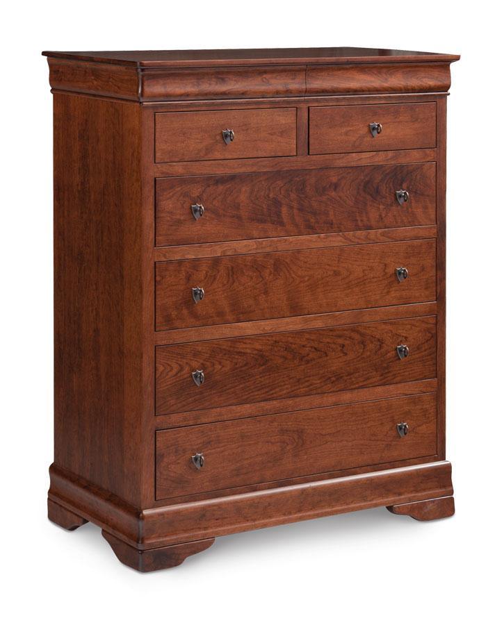 Louis Philippe 6-Drawer Chest Off Catalog Simply Amish Smooth Cherry 