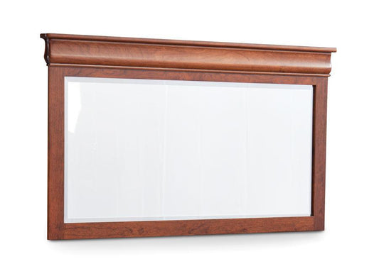 Louis Philippe Bureau Mirror Off Catalog Simply Amish 64 inch w Smooth Cherry