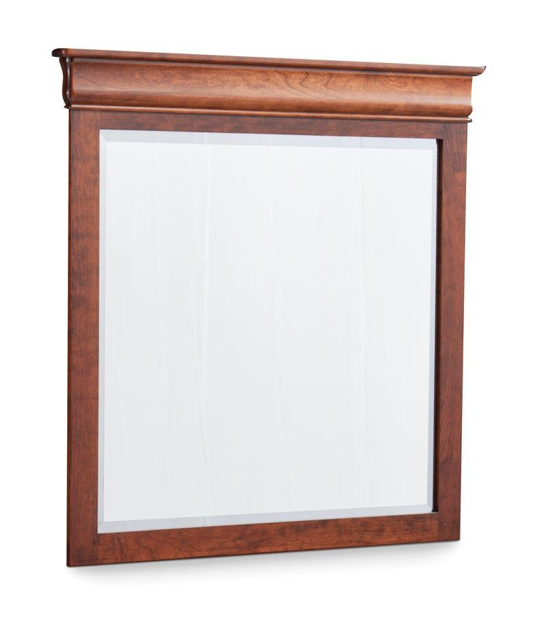 Louis Philippe Dresser Mirror Off Catalog Simply Amish 50 inch w Smooth Cherry 