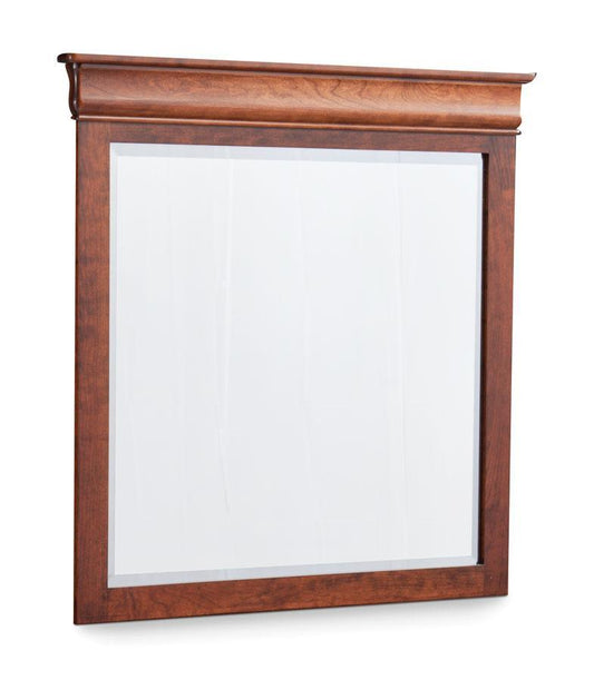 Louis Philippe Dresser Mirror Off Catalog Simply Amish 50 inch w Smooth Cherry