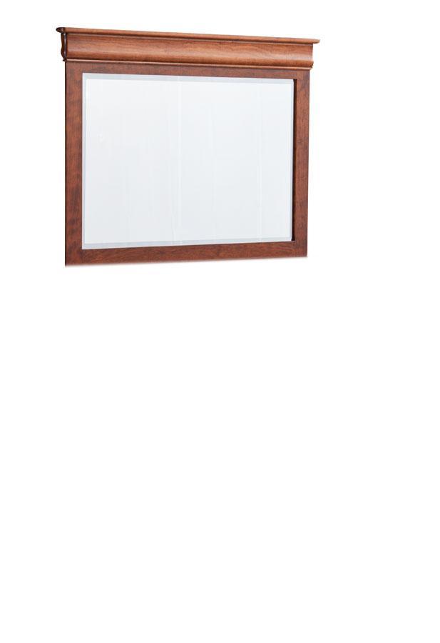 Louis Philippe Mule Chest Mirror Off Catalog Simply Amish Smooth Cherry 