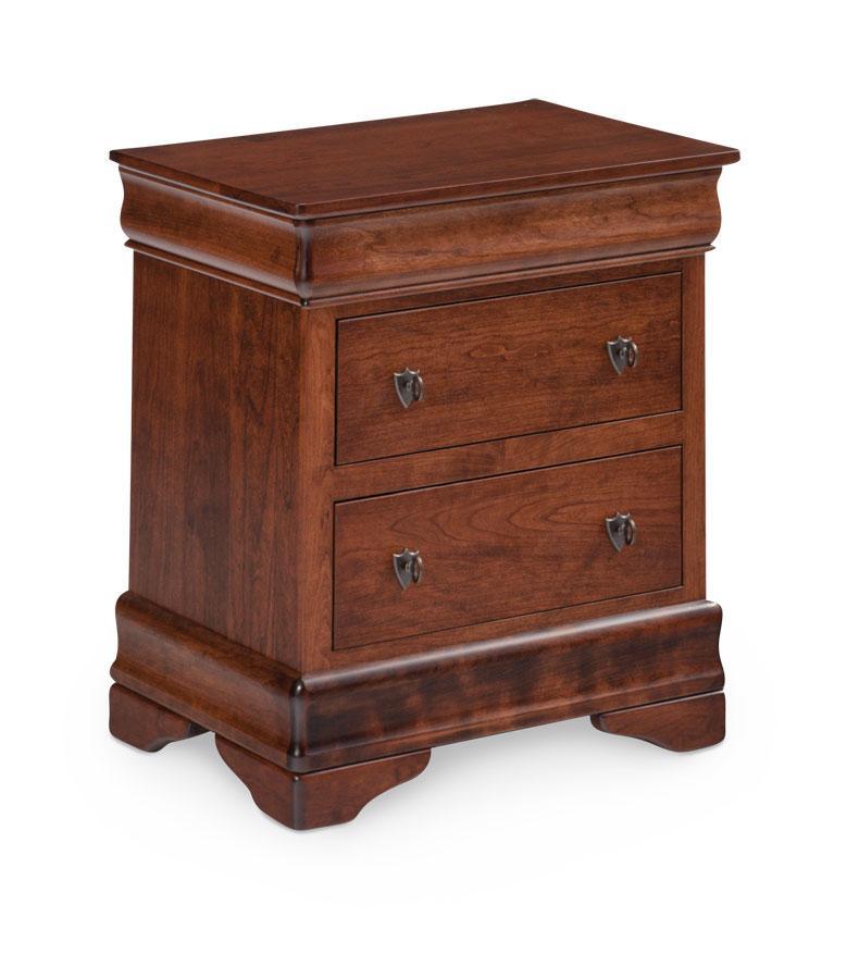 Louis Philippe Nightstand with Drawers Off Catalog Simply Amish Smooth Cherry 