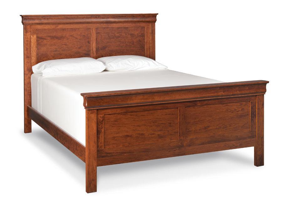 Louis Philippe Panel Bed Off Catalog Simply Amish California King Complete Bed Frame with Footboard Smooth Cherry