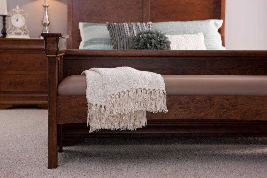Louis Philippe Cherry Queen Sleigh Bed From Furniture of America