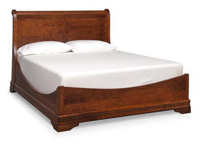Louis Philippe Sleigh Bed with Low Footboard Off Catalog Simply Amish California King Complete Bed Frame with Footboard Smooth Cherry