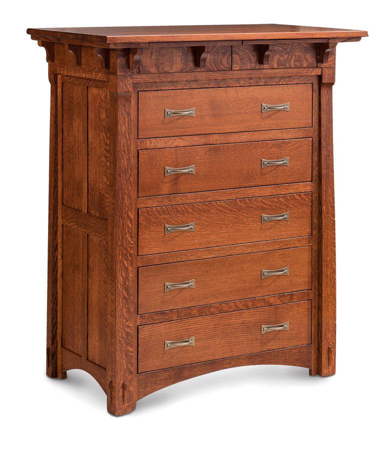 MaRyan 5-Drawer Chest Bedroom Simply Amish Smooth Cherry 
