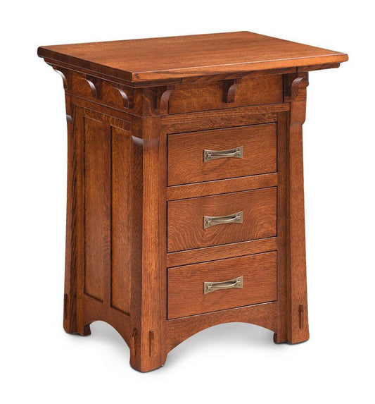 MaRyan Nightstand with Drawers Bedroom Simply Amish Smooth Cherry 