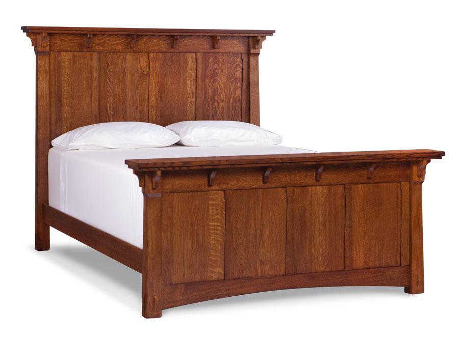 MaRyan Panel Bed Bedroom Simply Amish California King Headboard Only Smooth Cherry