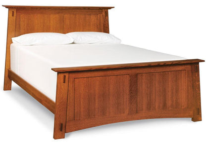 McCoy Bed Bedroom Simply Amish California King Complete Bed Frame with Footboard Smooth Cherry